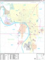 Sioux City Wall Map Zip Code